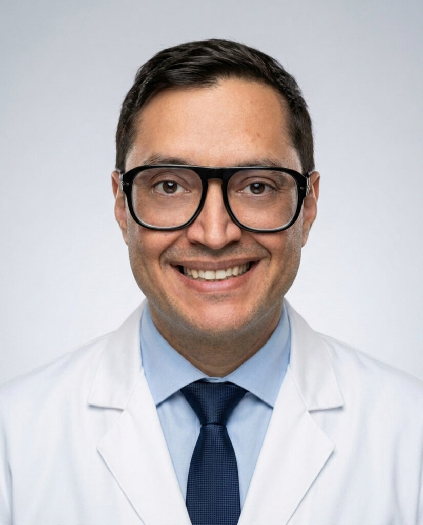Dr. Joel Joshi Otero, cirujano maxilofacial - bata blanca