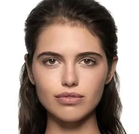 antes del facial contouring